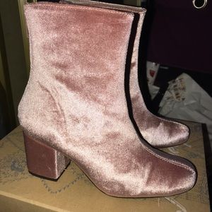 Free People Cecile Velvet Ankle Boot